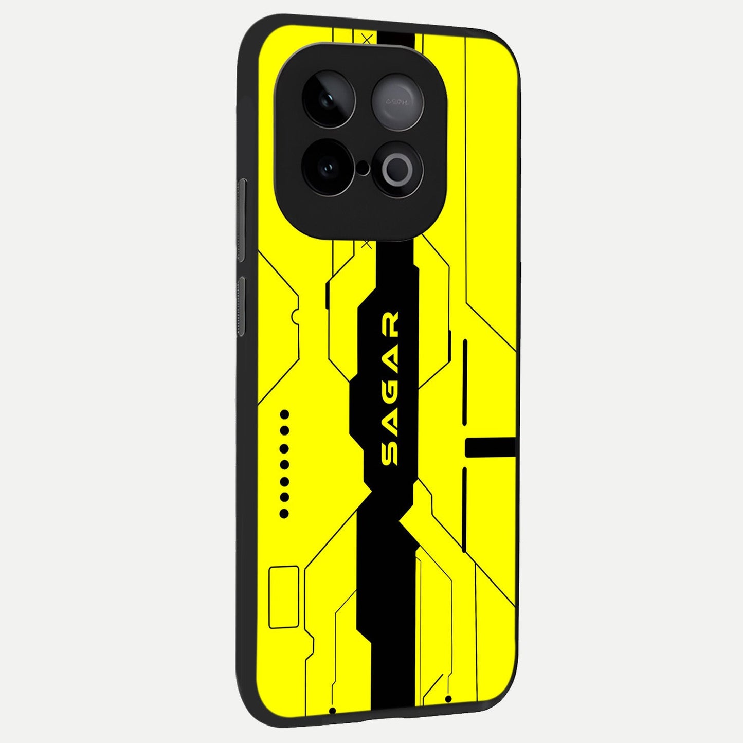  Circuit CYBERPUNK Custom Name back cover for iQOO Neo 10 slim fit glass case with vibrant aesthetic design