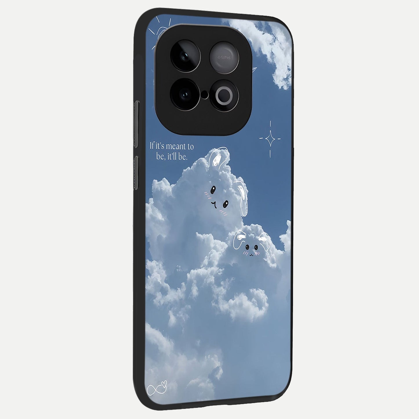  Cloud Bunny Dreams back cover for iQOO Neo 10 slim fit glass case with vibrant aesthetic design