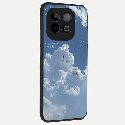 Cloud Bunny Dreams back cover for iQOO Neo 10 slim fit glass case with vibrant aesthetic design