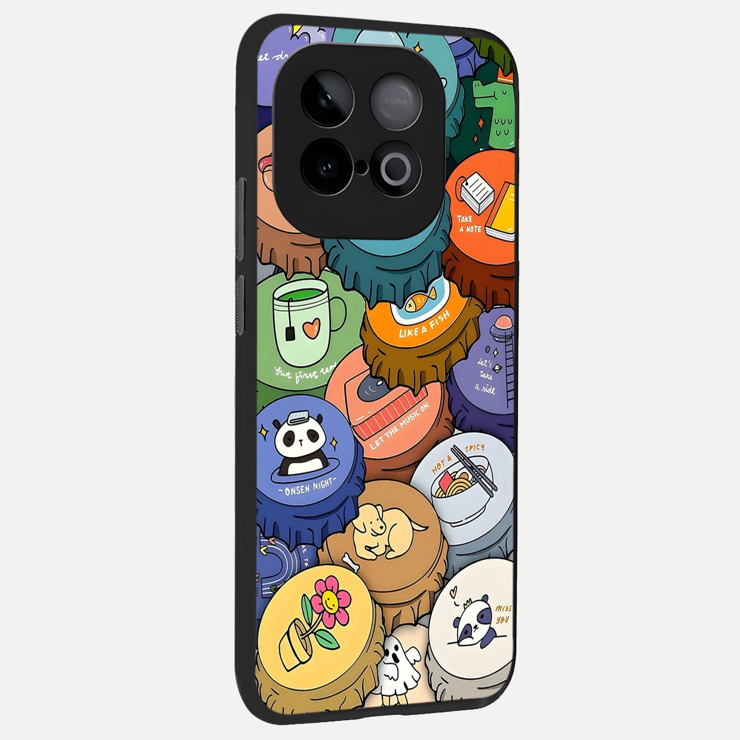  Coins Patterns back cover for iQOO Neo 10 slim fit glass case with vibrant aesthetic design