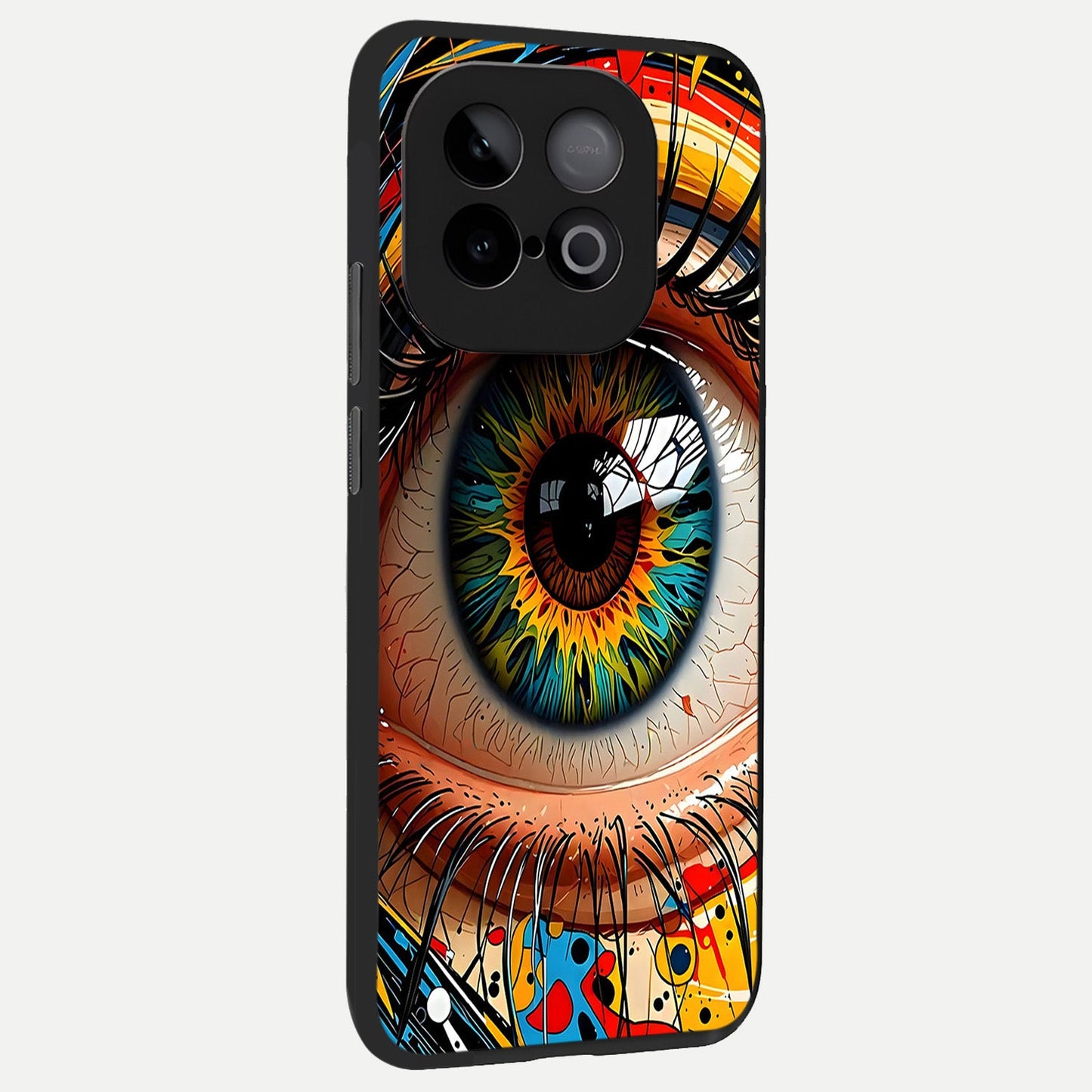  Colorful Eye back cover for iQOO Neo 10 slim fit glass case with vibrant aesthetic design
