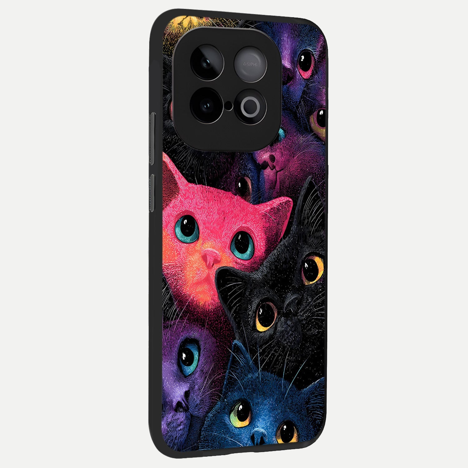  Cosmic Cats Dreams back cover for iQOO Neo 10 slim fit glass case with vibrant aesthetic design