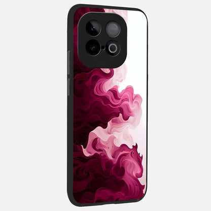 Crimson Wave Flow back cover for iQOO Neo 10 slim fit glass case with vibrant aesthetic design