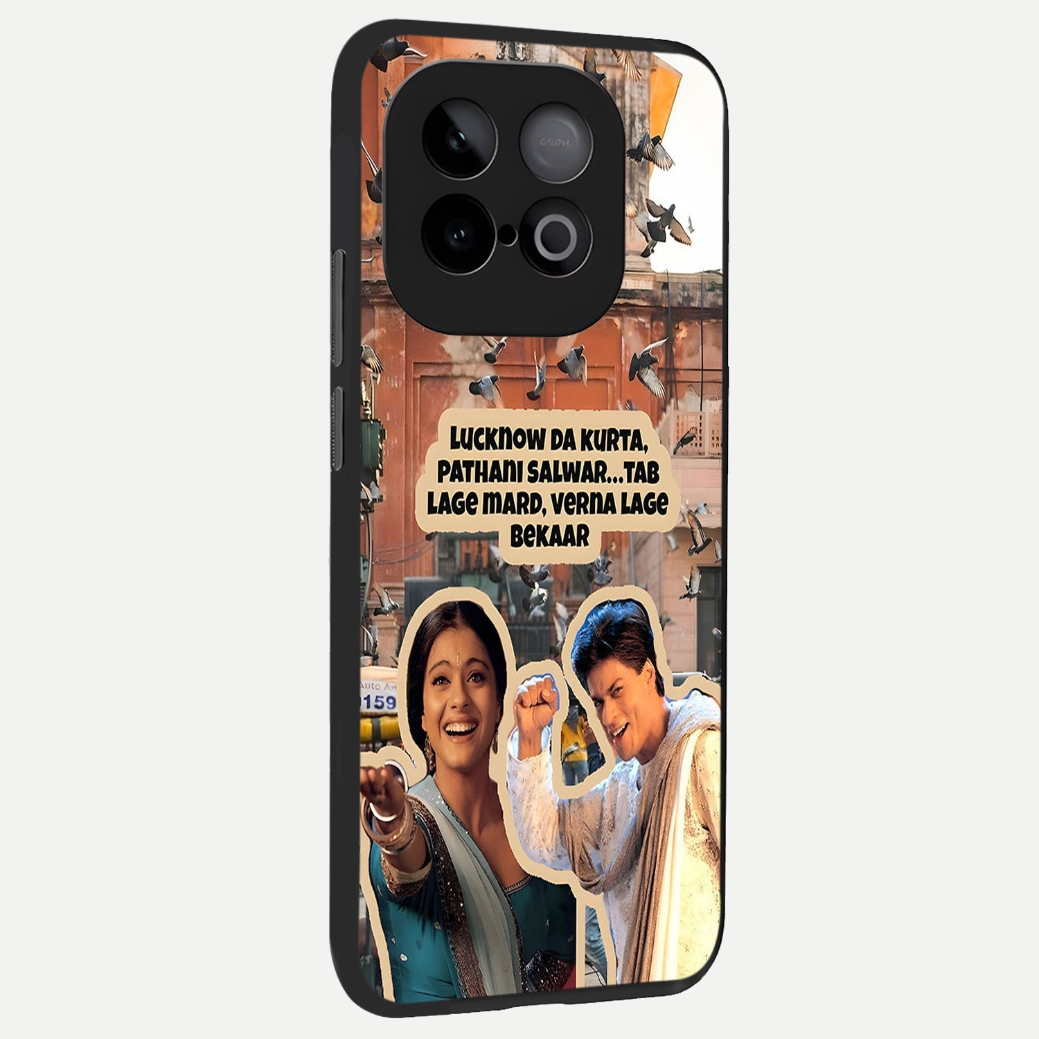  Desi Retro Vibes back cover for iQOO Neo 10 slim fit glass case with vibrant aesthetic design