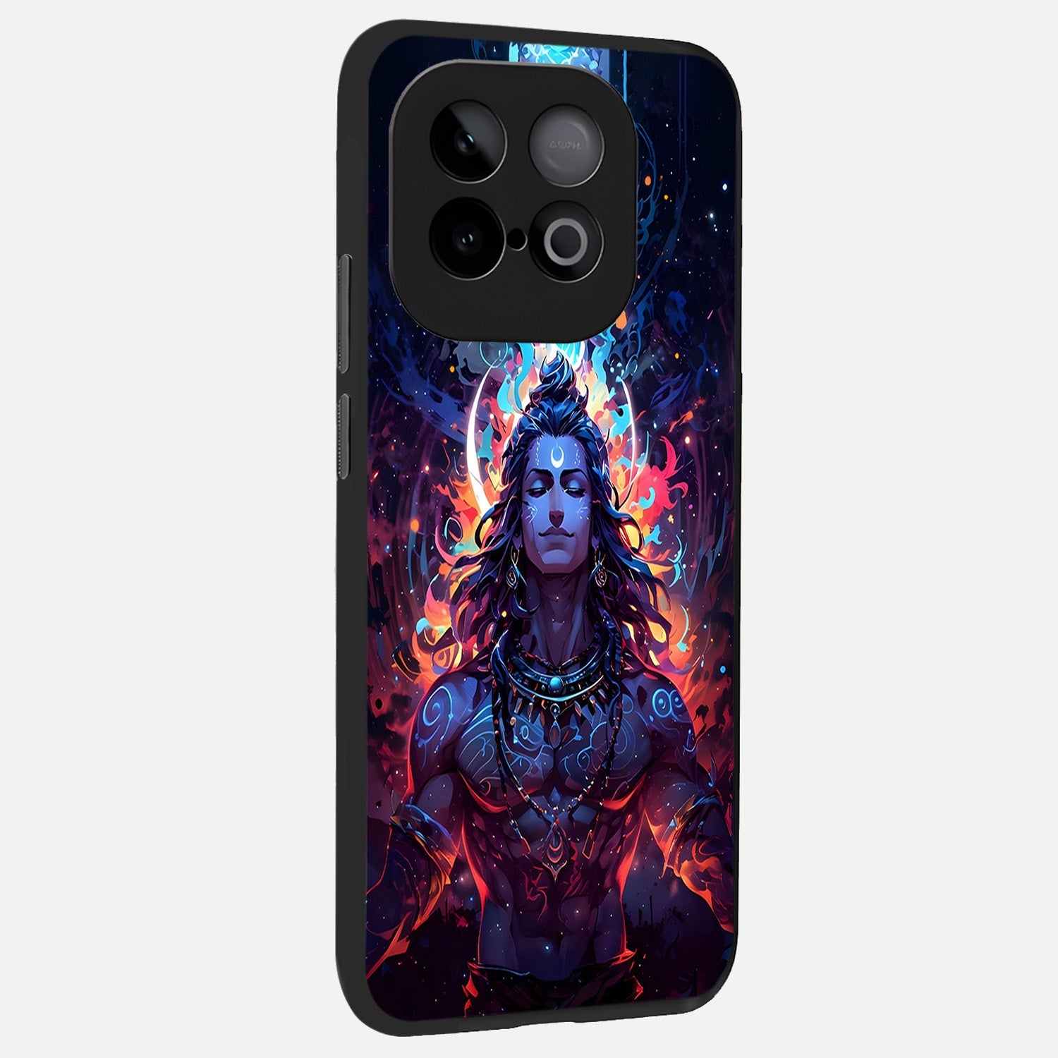  Divine Fire Shiv back cover for iQOO Neo 10 slim fit glass case with vibrant aesthetic design