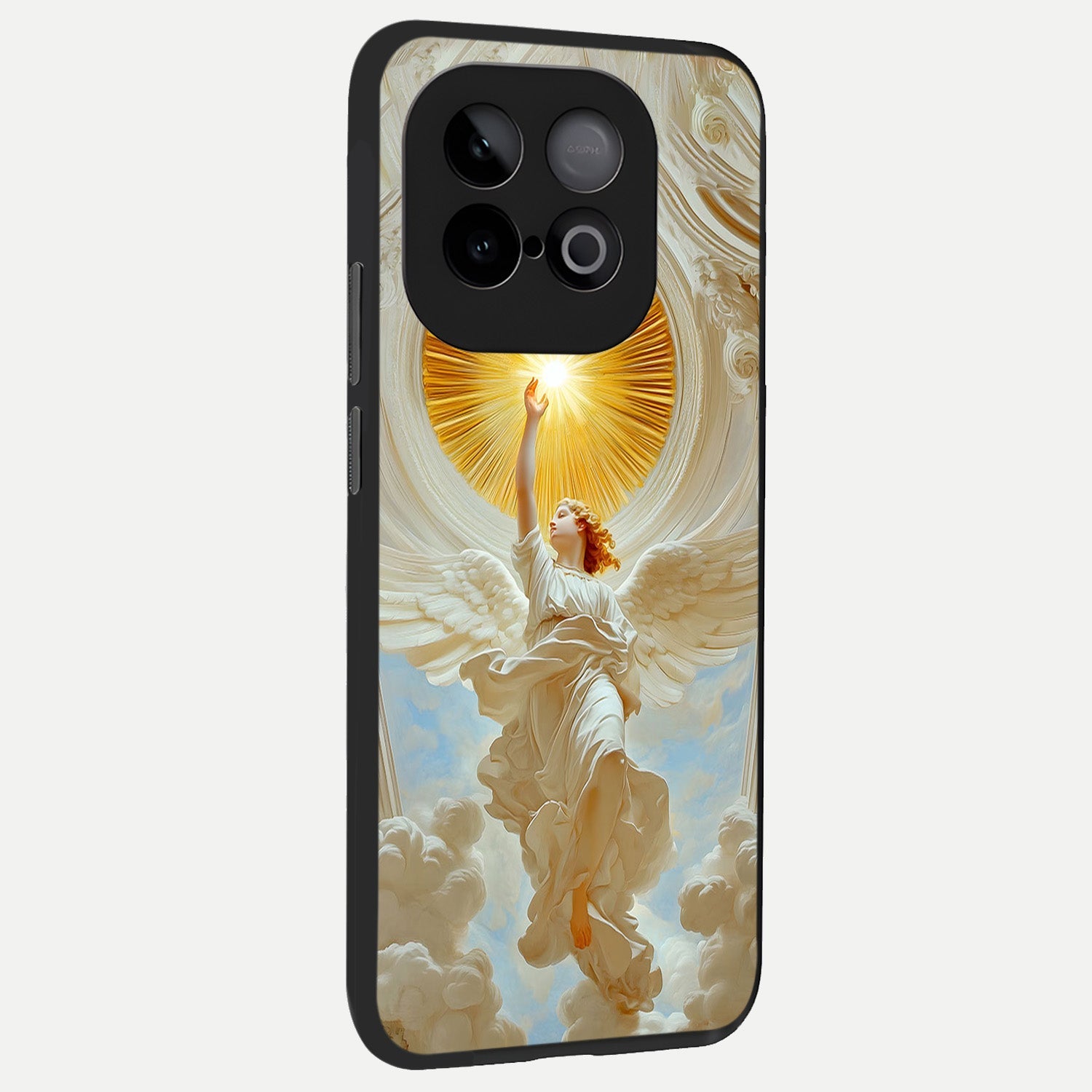  Divine Light Angel back cover for iQOO Neo 10 slim fit glass case with vibrant aesthetic design