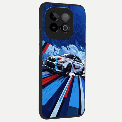  Drift Power Rush back cover for iQOO Neo 10 slim fit glass case with vibrant aesthetic design