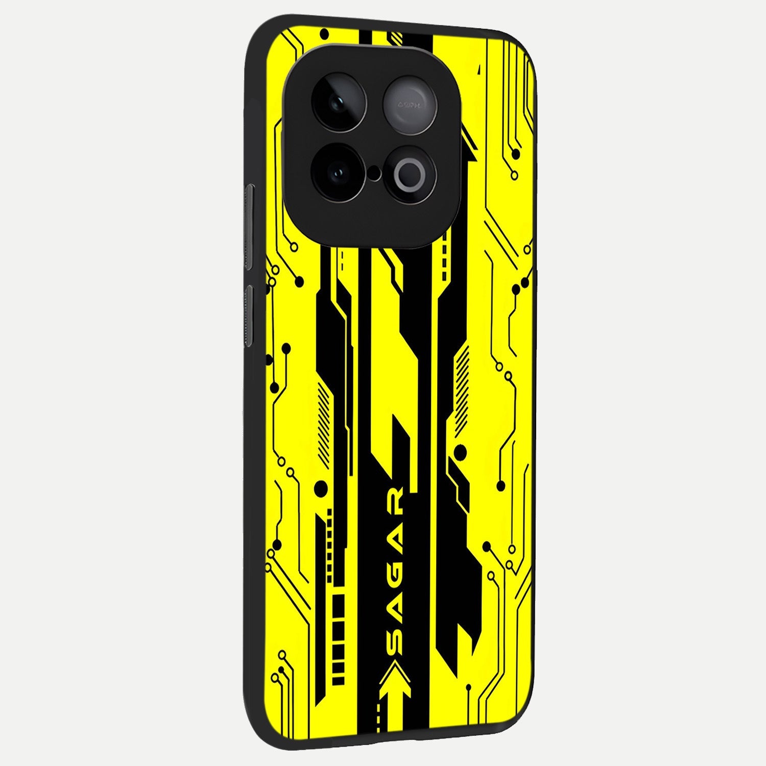  Electric Pulse CYBERPUNK Custom Name back cover for iQOO Neo 10 slim fit glass case with vibrant aesthetic design