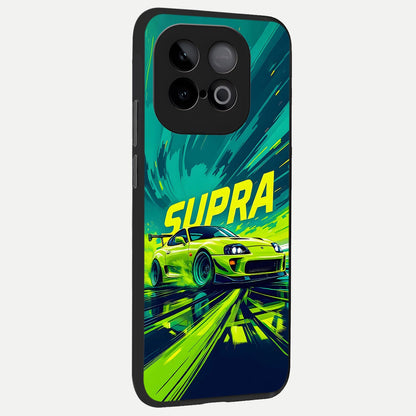  Electric Supra Thunder back cover for iQOO Neo 10 slim fit glass case with vibrant aesthetic design
