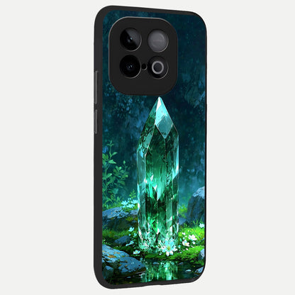 Emerald Light Crystal back cover for iQOO Neo 10 slim fit glass case with vibrant aesthetic design