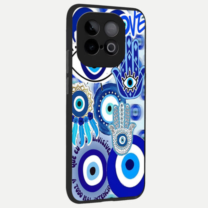  Evil Eyes Dream back cover for iQOO Neo 10 slim fit glass case with vibrant aesthetic design