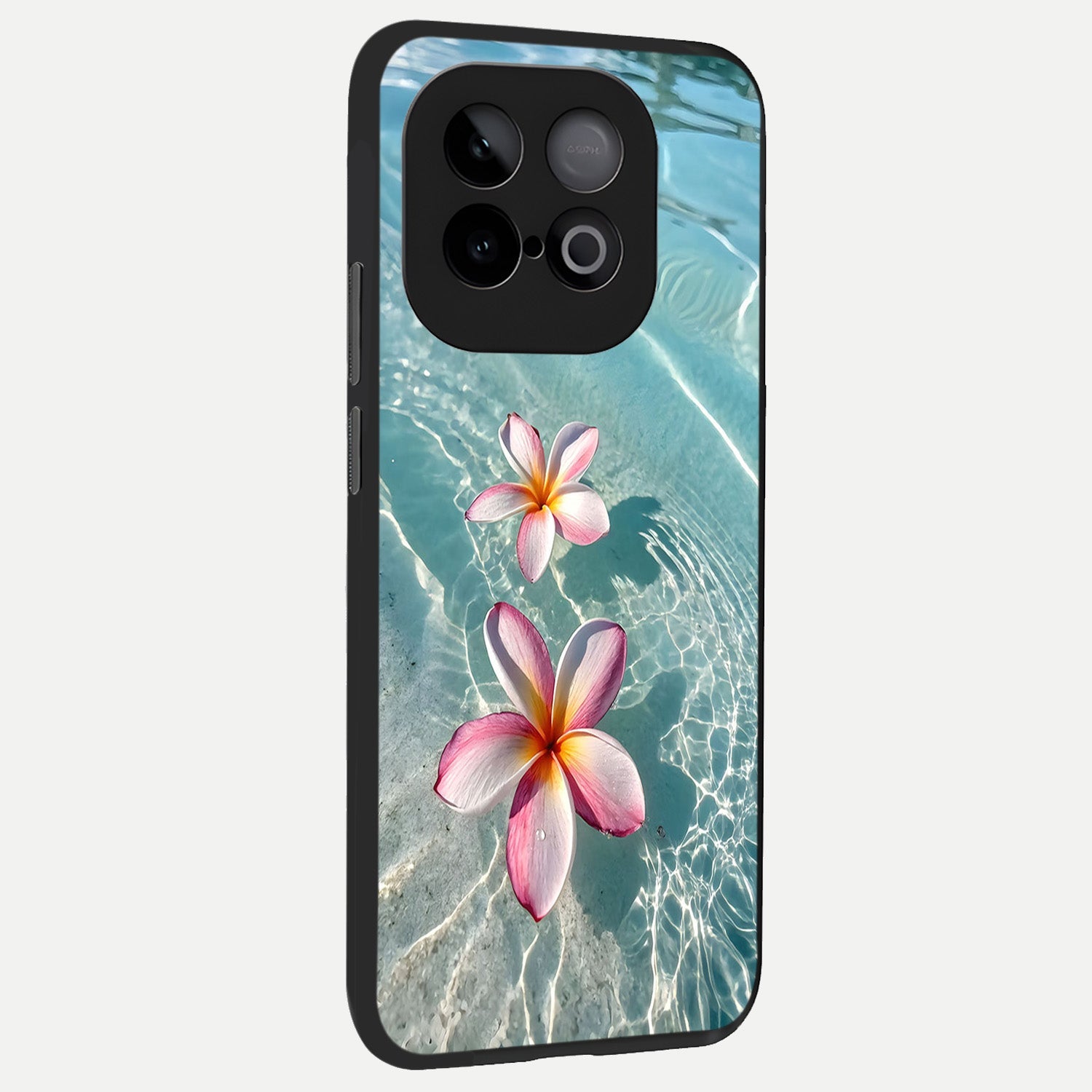  Floating Bloom Bliss back cover for iQOO Neo 10 slim fit glass case with vibrant aesthetic design