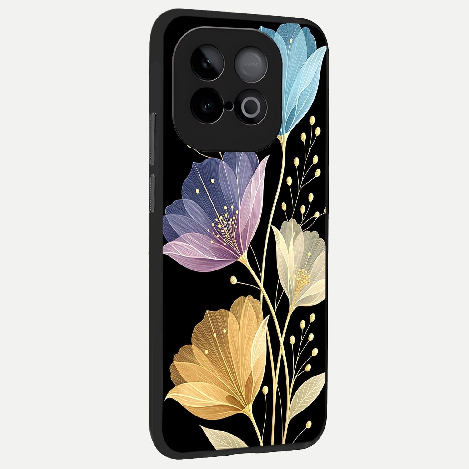  Flower Bloom Glow back cover for iQOO Neo 10 slim fit glass case with vibrant aesthetic design