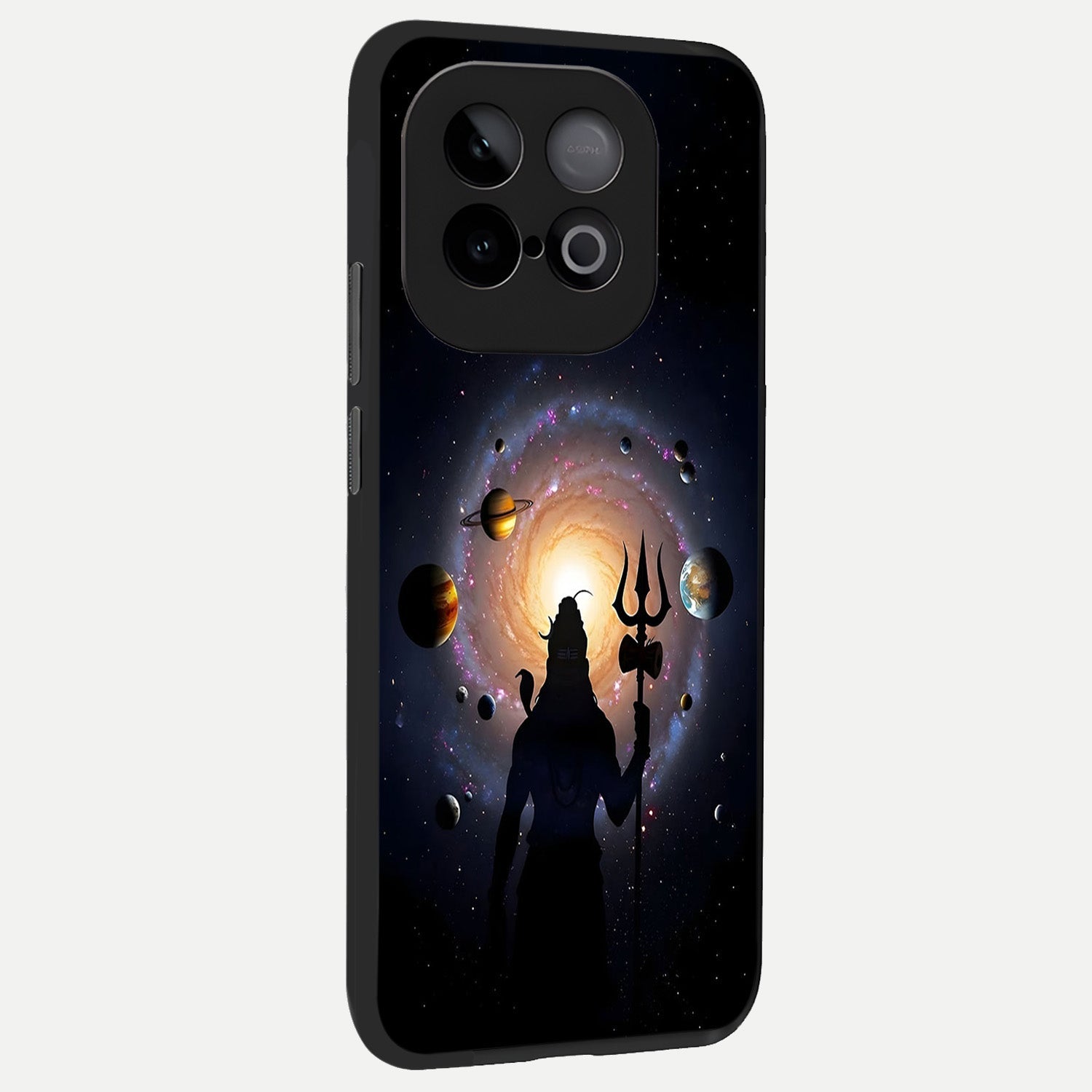  Galactic Shiva Vision back cover for iQOO Neo 10 slim fit glass case with vibrant aesthetic design