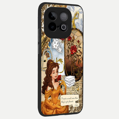  Golden Dream Belle back cover for iQOO Neo 10 slim fit glass case with vibrant aesthetic design