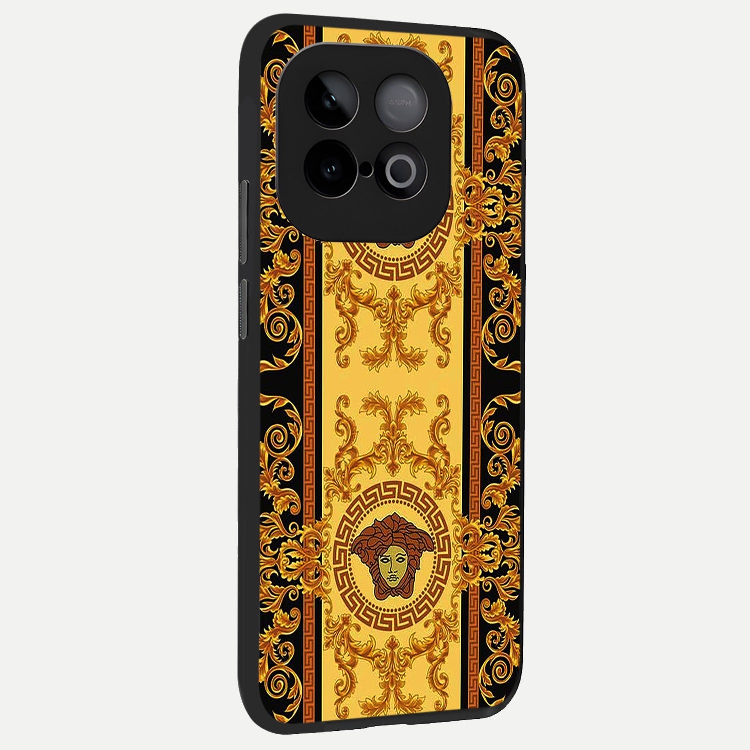  Golden Royal Heritage back cover for iQOO Neo 10 slim fit glass case with vibrant aesthetic design