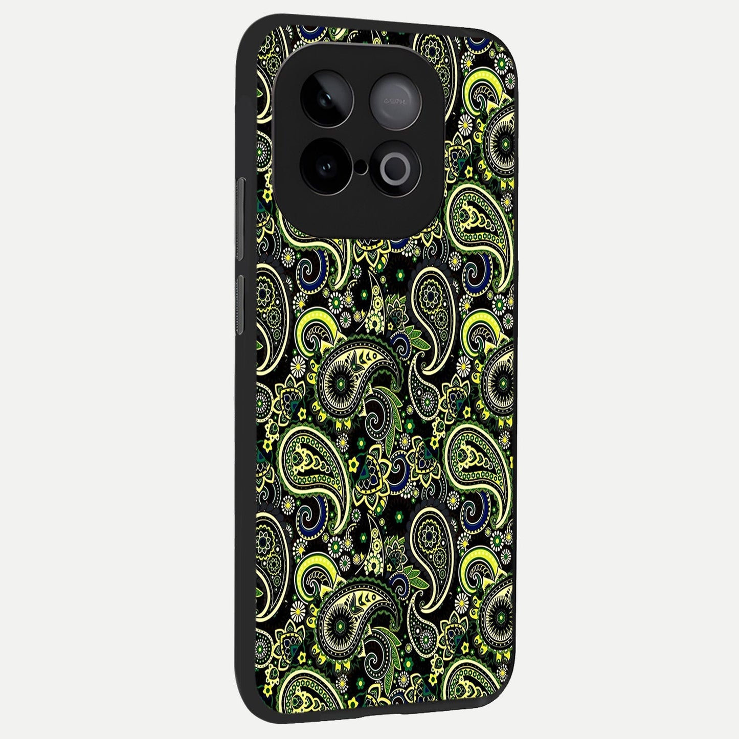  Green Lemon back cover for iQOO Neo 10 slim fit glass case with vibrant aesthetic design