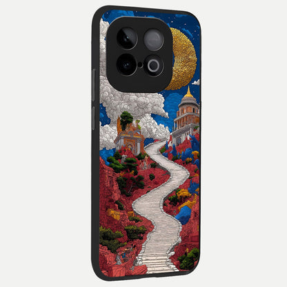  Heavenly Moon Path back cover for iQOO Neo 10 slim fit glass case with vibrant aesthetic design