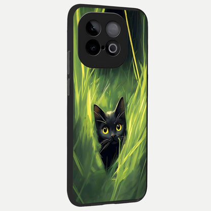  Hidden Cat Whisper back cover for iQOO Neo 10 slim fit glass case with vibrant aesthetic design