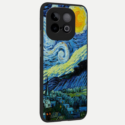 Inspired Van Gogh Art back cover for iQOO Neo 10 slim fit glass case with vibrant aesthetic design