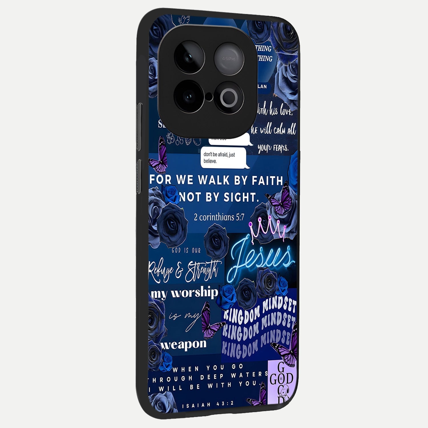  Kingdom Faith Glow back cover for iQOO Neo 10 slim fit glass case with vibrant aesthetic design