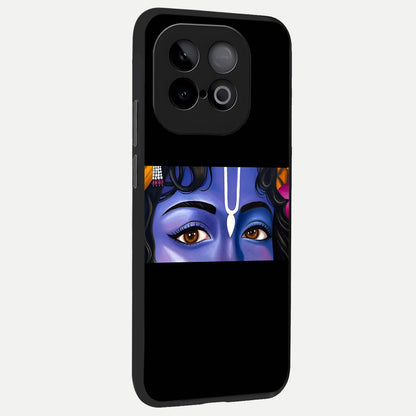  Krishna Eye back cover for iQOO Neo 10 slim fit glass case with vibrant aesthetic design