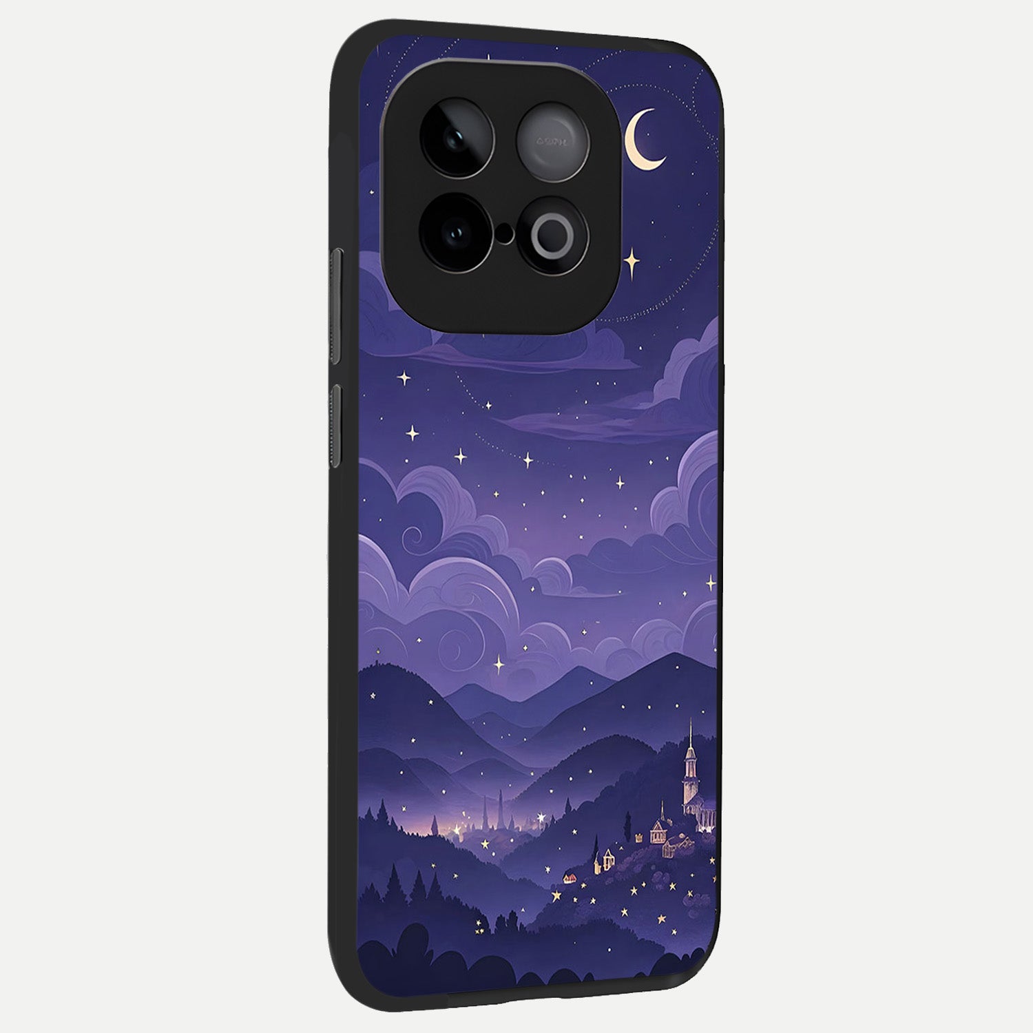  Minimal Night View back cover for iQOO Neo 10 slim fit glass case with vibrant aesthetic design