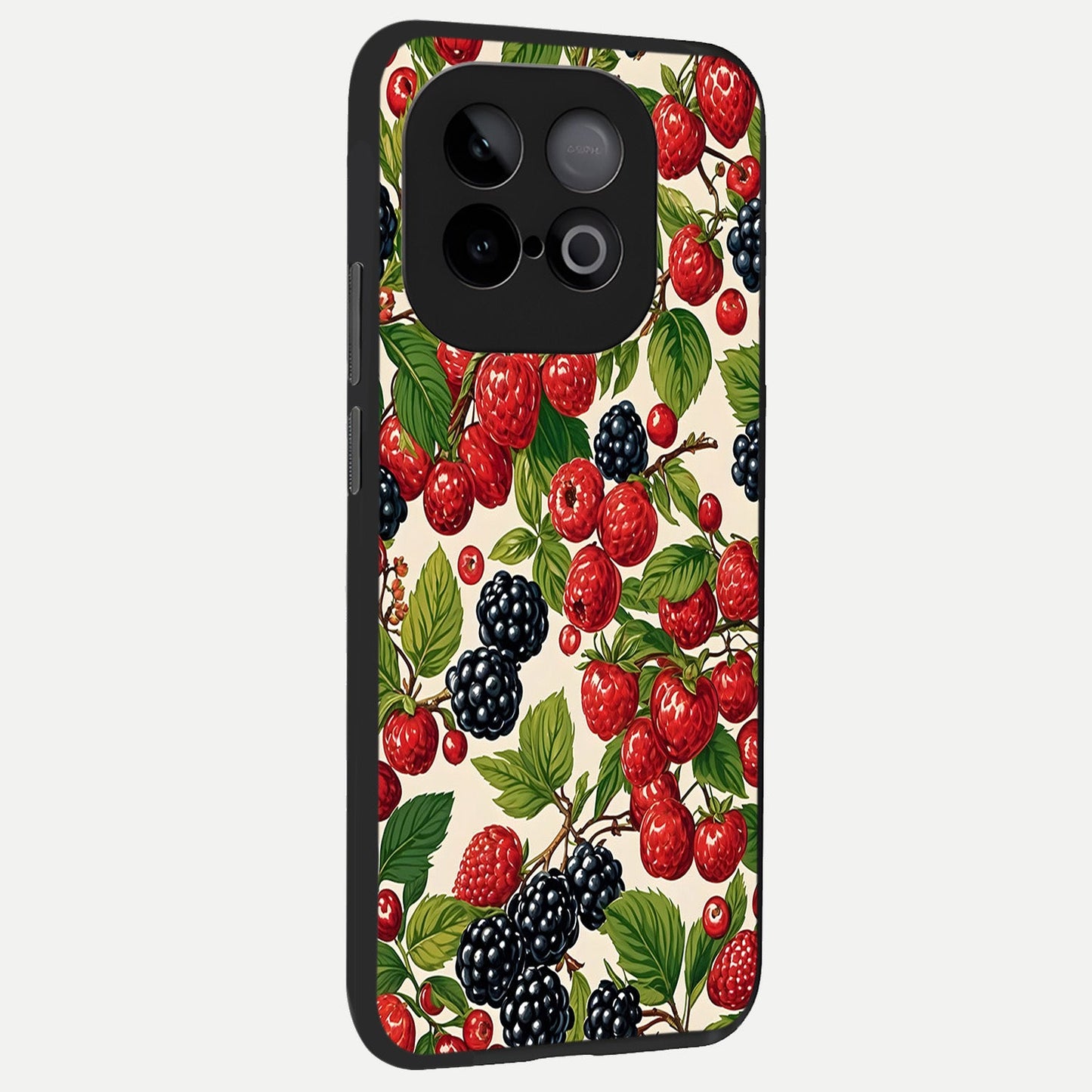  Mixed Berry Collage back cover for iQOO Neo 10 slim fit glass case with vibrant aesthetic design
