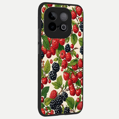 Mixed Berry Collage back cover for iQOO Neo 10 slim fit glass case with vibrant aesthetic design