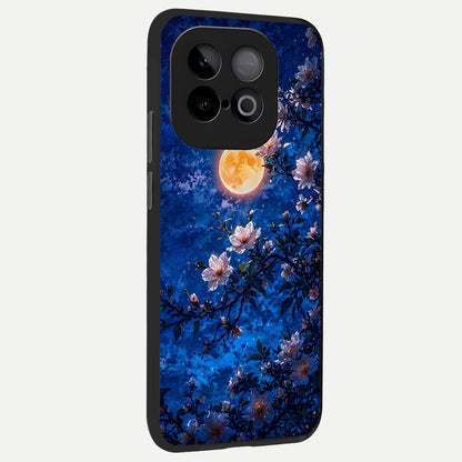  Moonlit Blossoms Night back cover for iQOO Neo 10 slim fit glass case with vibrant aesthetic design