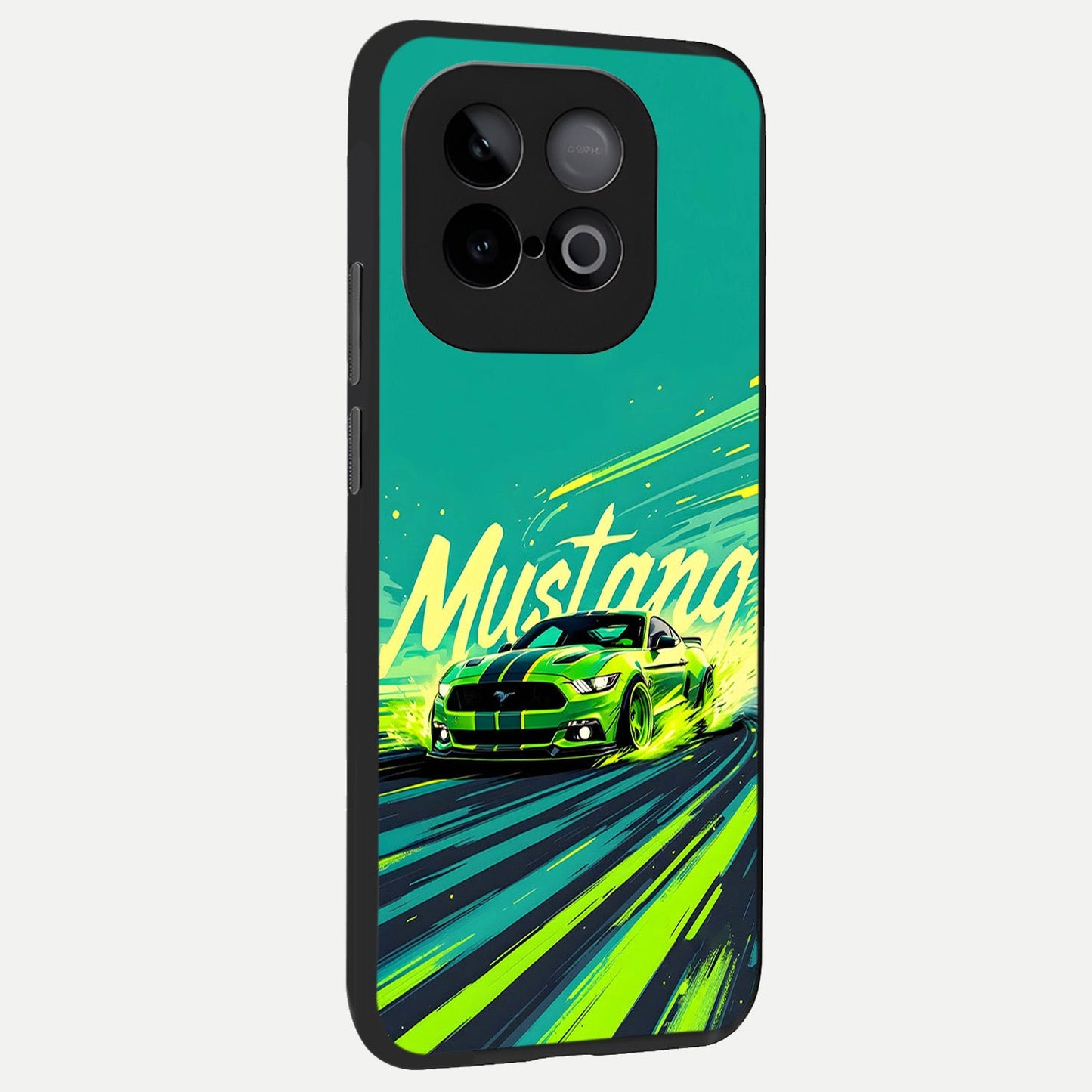  Mustang Bang back cover for iQOO Neo 10 slim fit glass case with vibrant aesthetic design