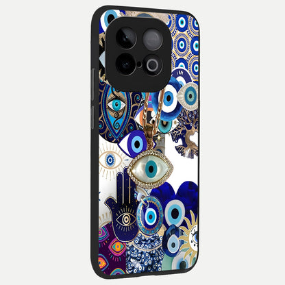  Mystic Charm Eye back cover for iQOO Neo 10 slim fit glass case with vibrant aesthetic design