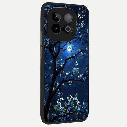  Mystic Floral Night back cover for iQOO Neo 10 slim fit glass case with vibrant aesthetic design