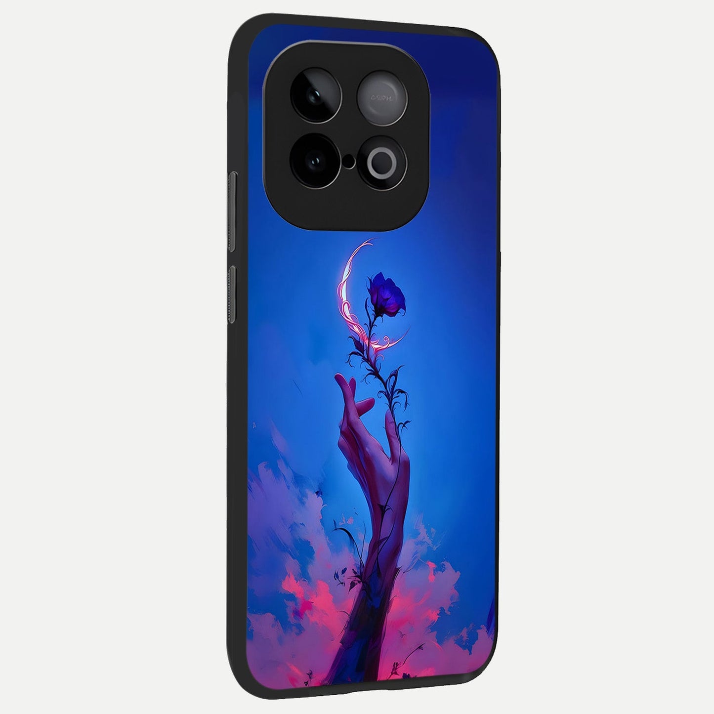  Mystic Hand back cover for iQOO Neo 10 slim fit glass case with vibrant aesthetic design