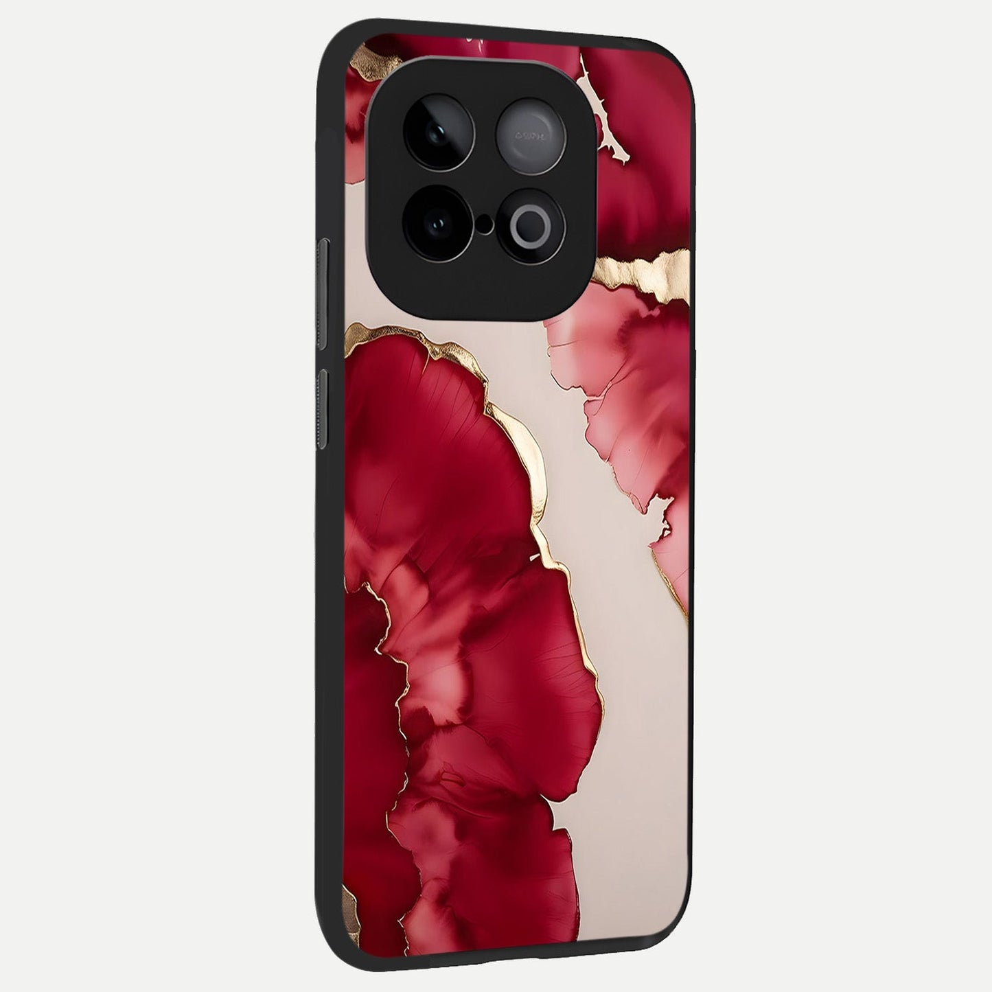  Pink And White Marble back cover for iQOO Neo 10 slim fit glass case with vibrant aesthetic design