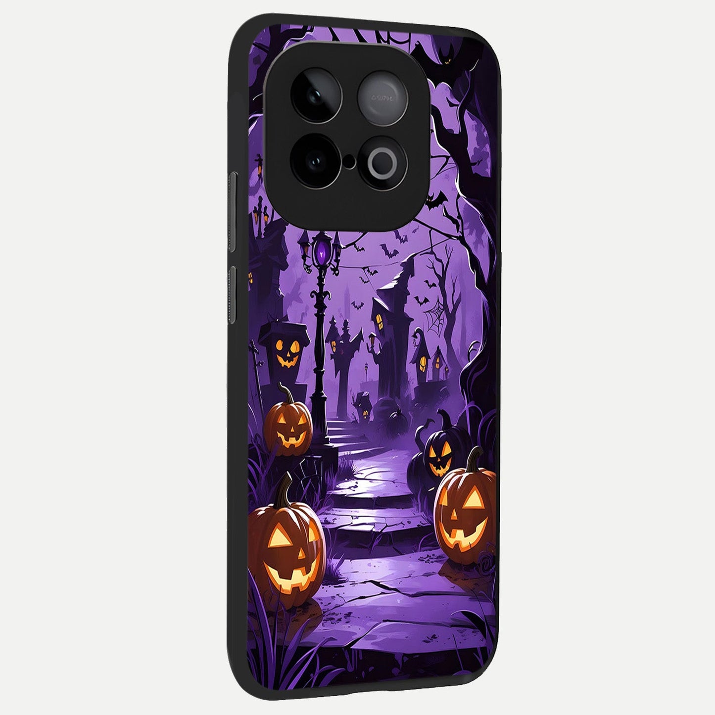  Pumpkin Patch Halloween back cover for iQOO Neo 10 slim fit glass case with vibrant aesthetic design