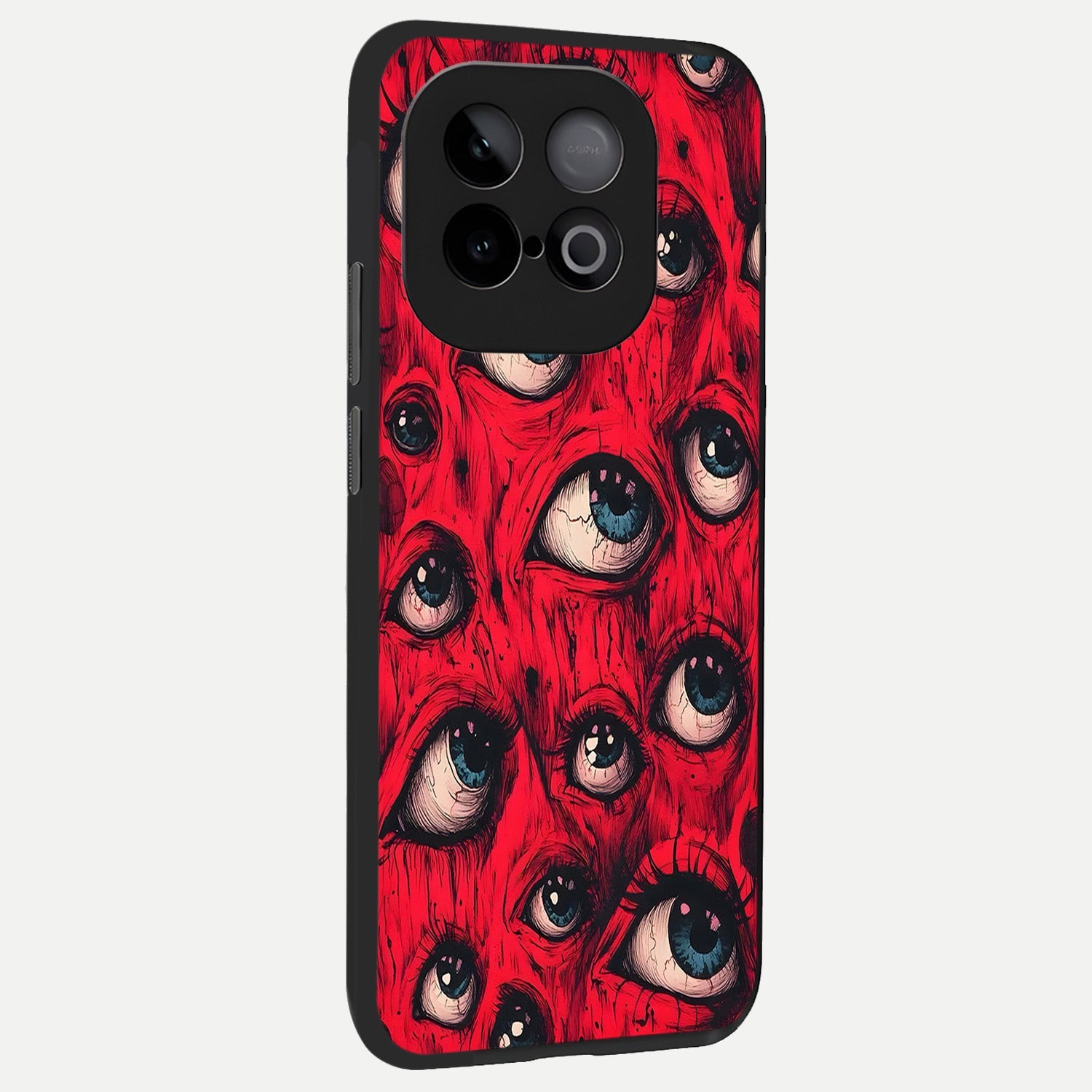  Red Eyes Pattern back cover for iQOO Neo 10 slim fit glass case with vibrant aesthetic design