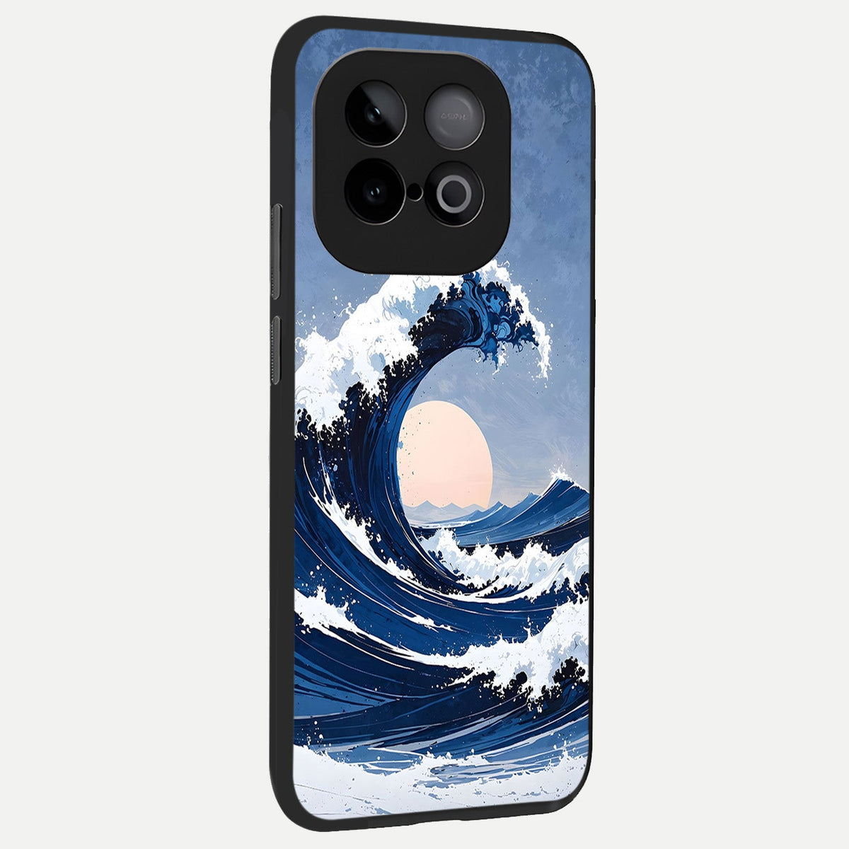  Rising Tide Power back cover for iQOO Neo 10 slim fit glass case with vibrant aesthetic design