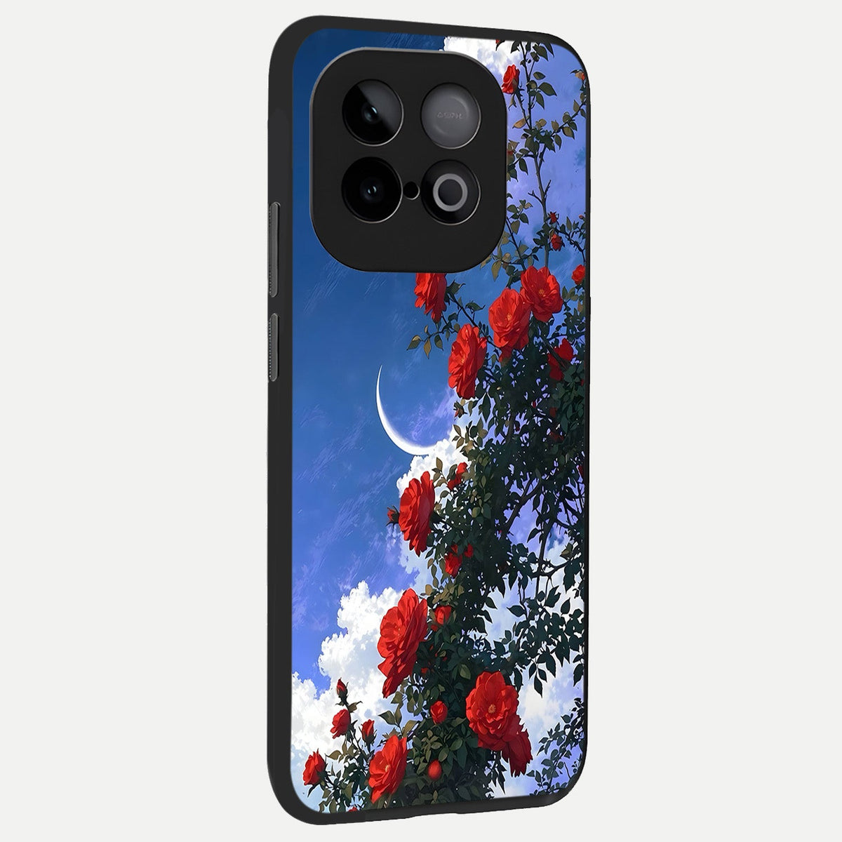  Rose Drift Flowers back cover for iQOO Neo 10 slim fit glass case with vibrant aesthetic design
