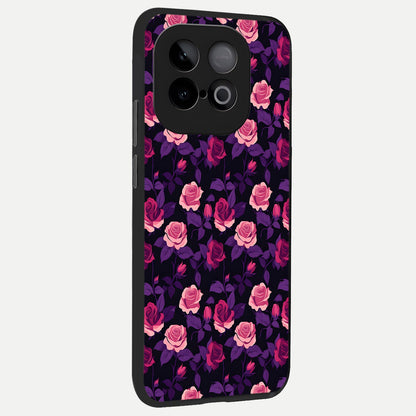  Rose Garden Twilight back cover for iQOO Neo 10 slim fit glass case with vibrant aesthetic design