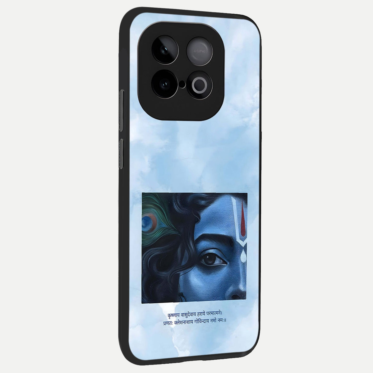  Spiritual Krishna back cover for iQOO Neo 10 slim fit glass case with vibrant aesthetic design