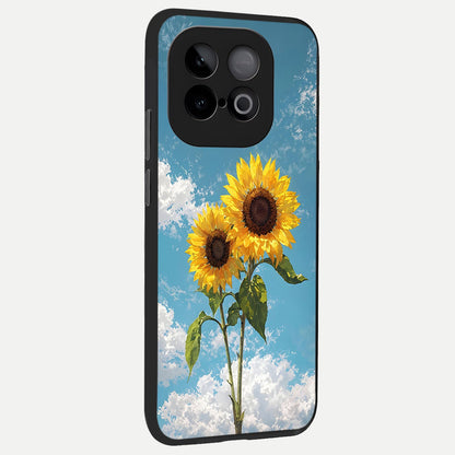  Sunlit Daisy Glow back cover for iQOO Neo 10 slim fit glass case with vibrant aesthetic design