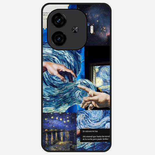  Aesthetic Vando Hands Glass Case for  iQOO Z9 Turbo back cover – full design glossy printed glass finish