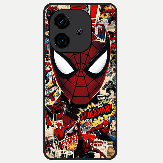  Aesthetic Wonder Spider Glass Case for  iQOO Z9 Turbo back cover – full design glossy printed glass finish