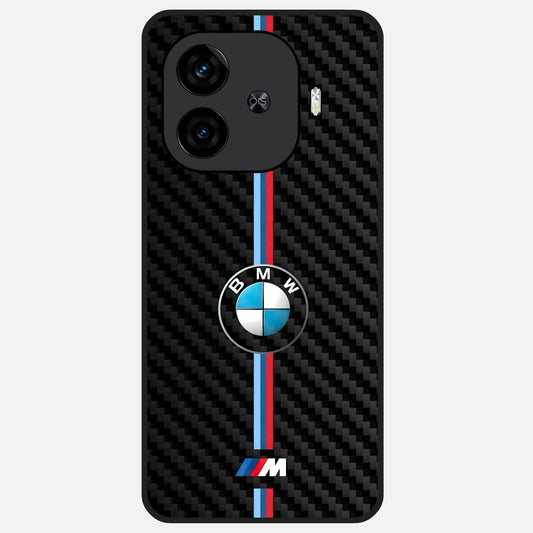  BMW Pattern Glass Case for  iQOO Z9 Turbo back cover – full design glossy printed glass finish