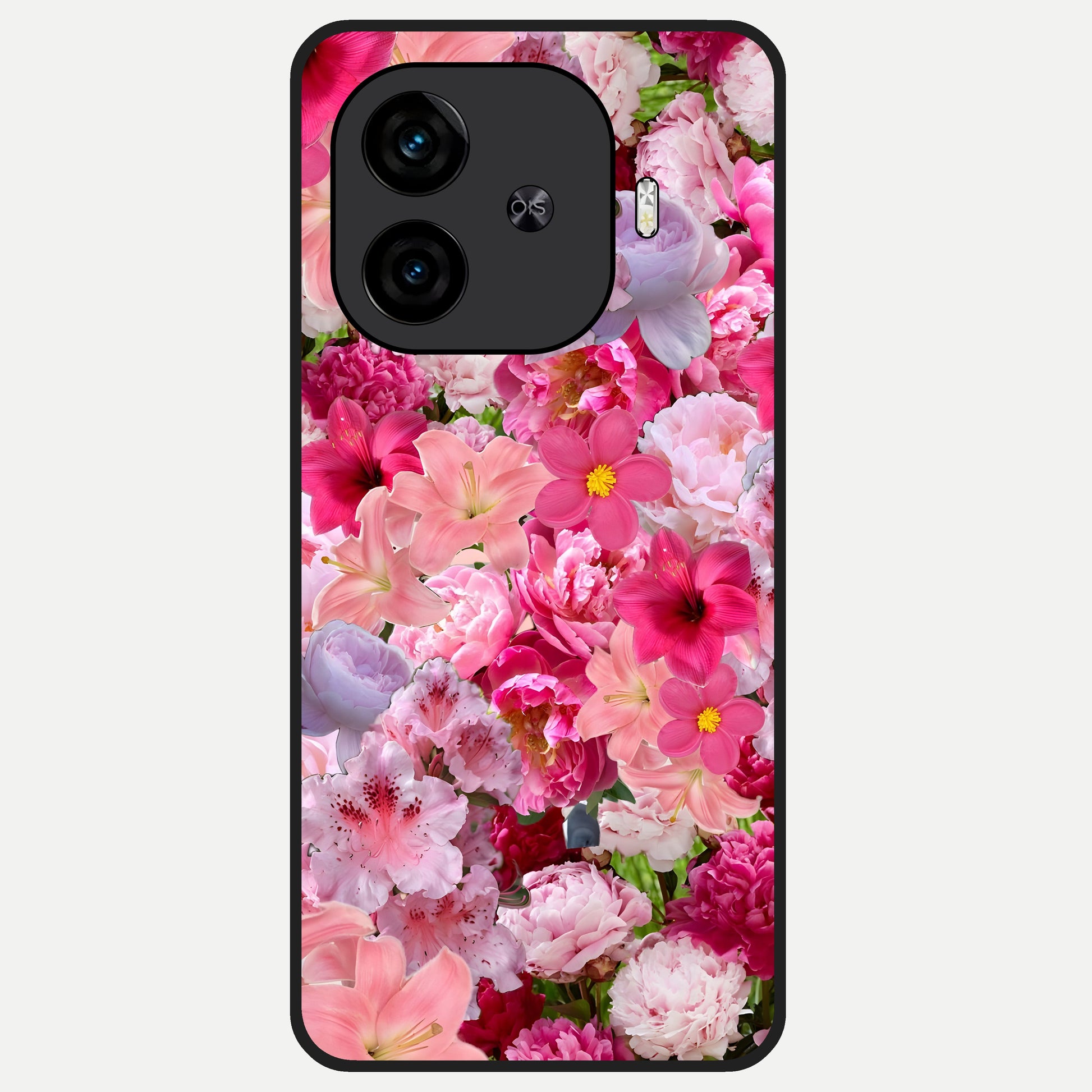  Bloom Crush Fantasy Glass Case for  iQOO Z9 Turbo back cover – full design glossy printed glass finish