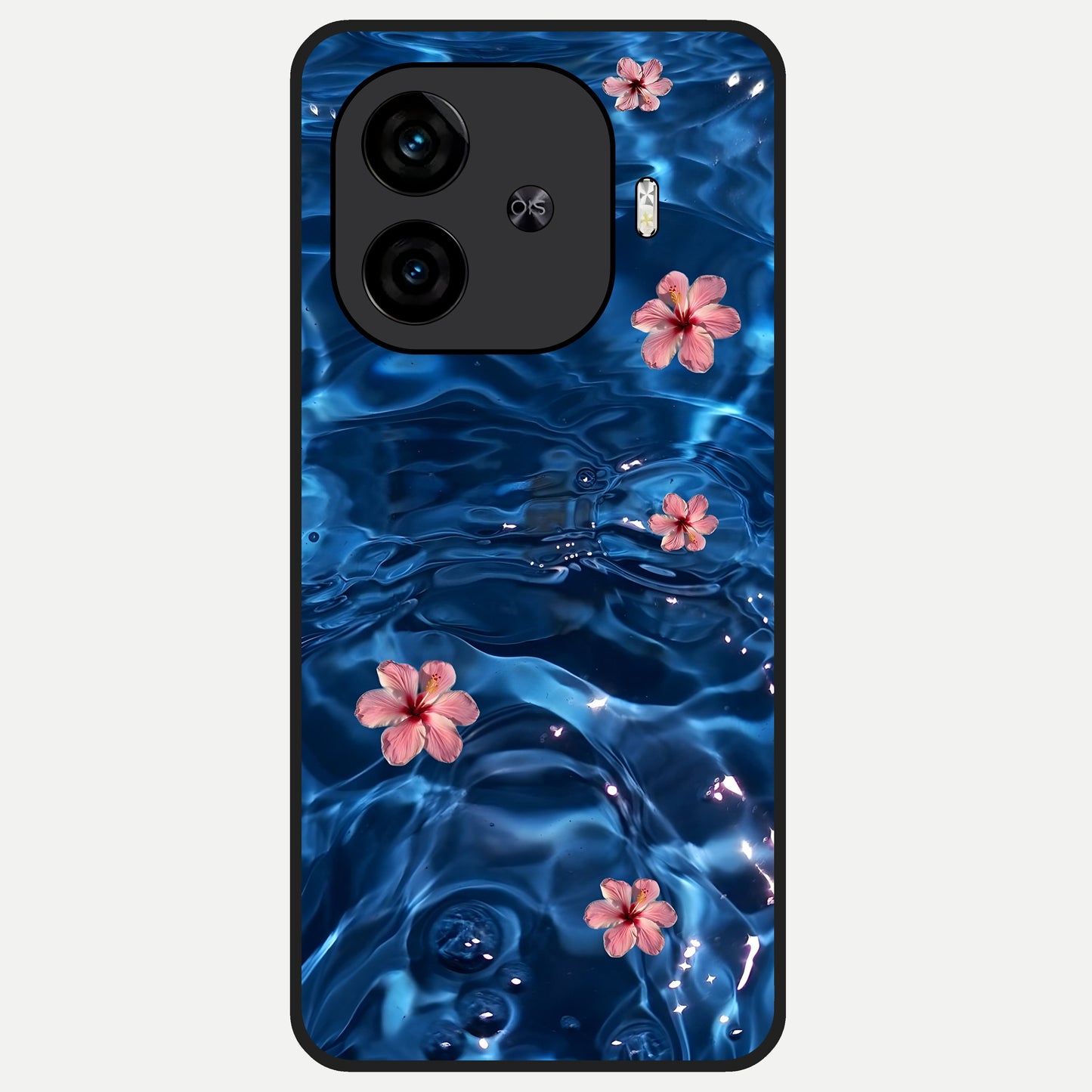  Bloom Thread Art Glass Case for  iQOO Z9 Turbo back cover – full design glossy printed glass finish