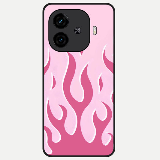  Blush Flame Energy Glass Case for  iQOO Z9 Turbo back cover – full design glossy printed glass finish