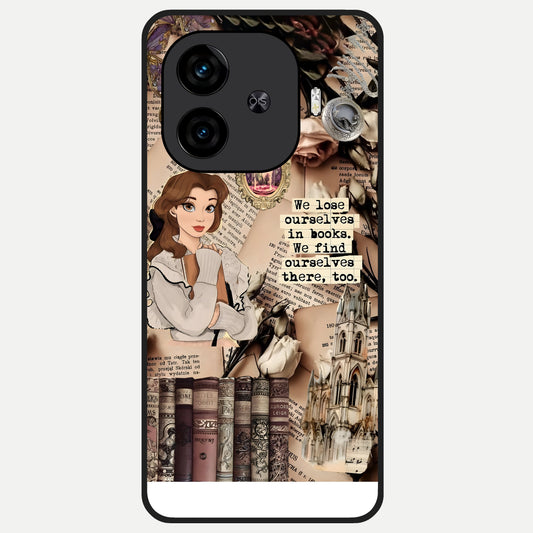  Bookish Dream World Glass Case for  iQOO Z9 Turbo back cover – full design glossy printed glass finish
