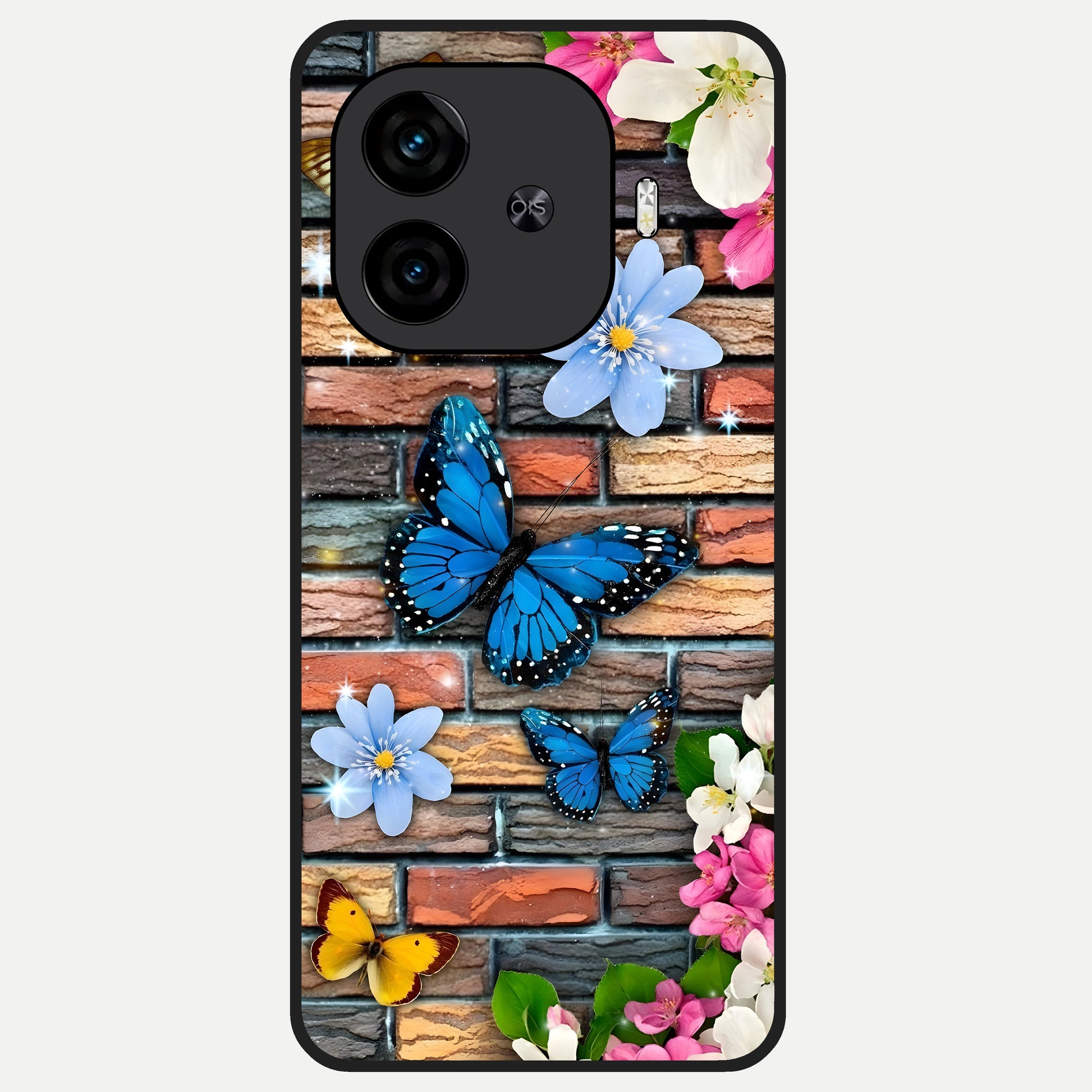  Brick Bloom Flight Glass Case for  iQOO Z9 Turbo back cover – full design glossy printed glass finish